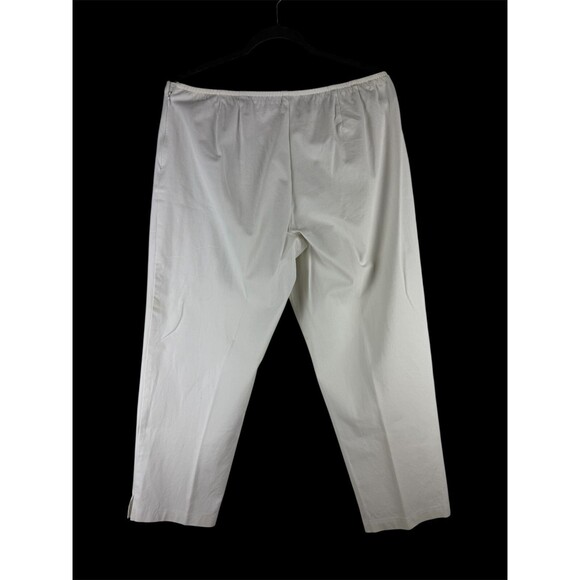 Eileen Fisher Organic Cotton Stretch Twill Slim Ankle Pant Off White Cream - Picture 3 of 10